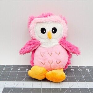 Kreative Kids Inc Pink Owl Plush Stuffed Animal Embroidered Eyes